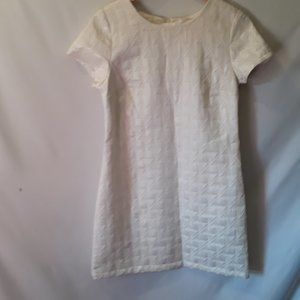 NWOT Xhilartion cream gold shinny textured dress